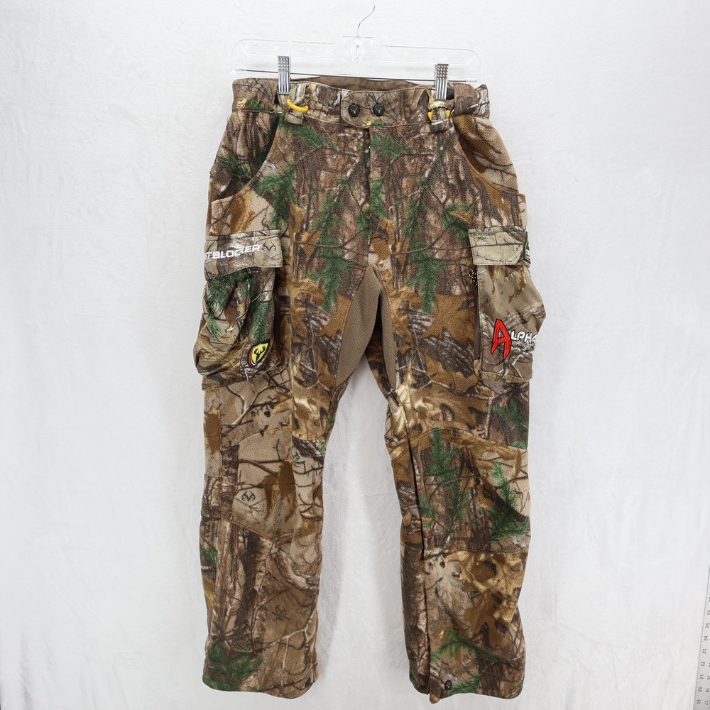 ScentBlocker Alpha Realtree Xtra Camo Fleece Hunting Cargo Pants Mens Medium
